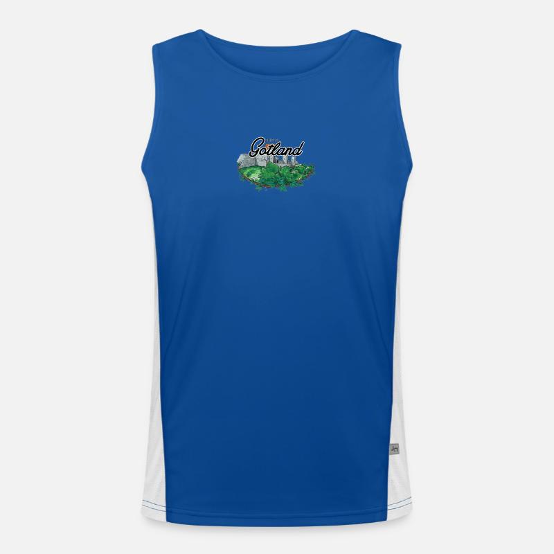 Das ist Gotland - Der Ringwall Funktionelles Kontrast-Tank Top für Männer 