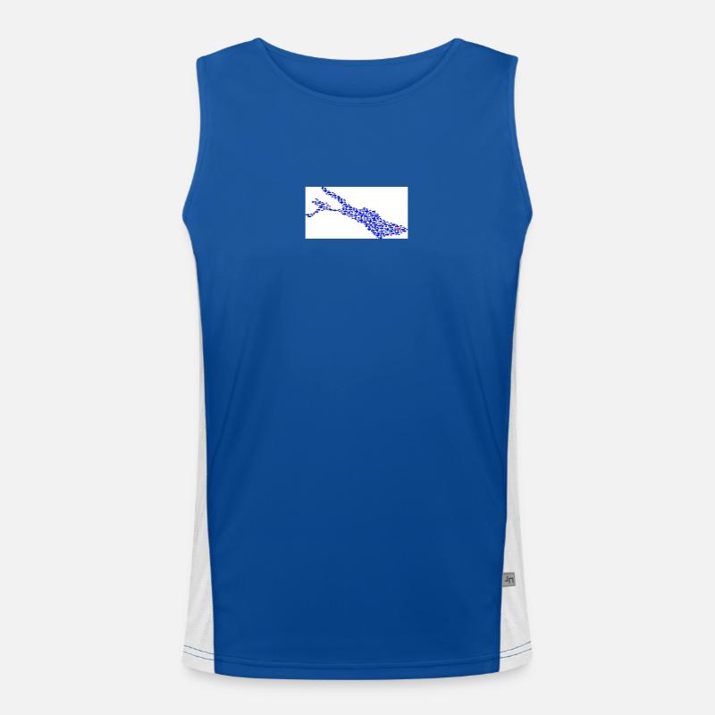Lake Constance fish Men's Functional Contrast Tank Top 