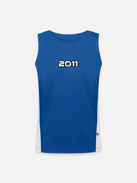 2011 - Men's Functional Contrast Tank Top - royal/white