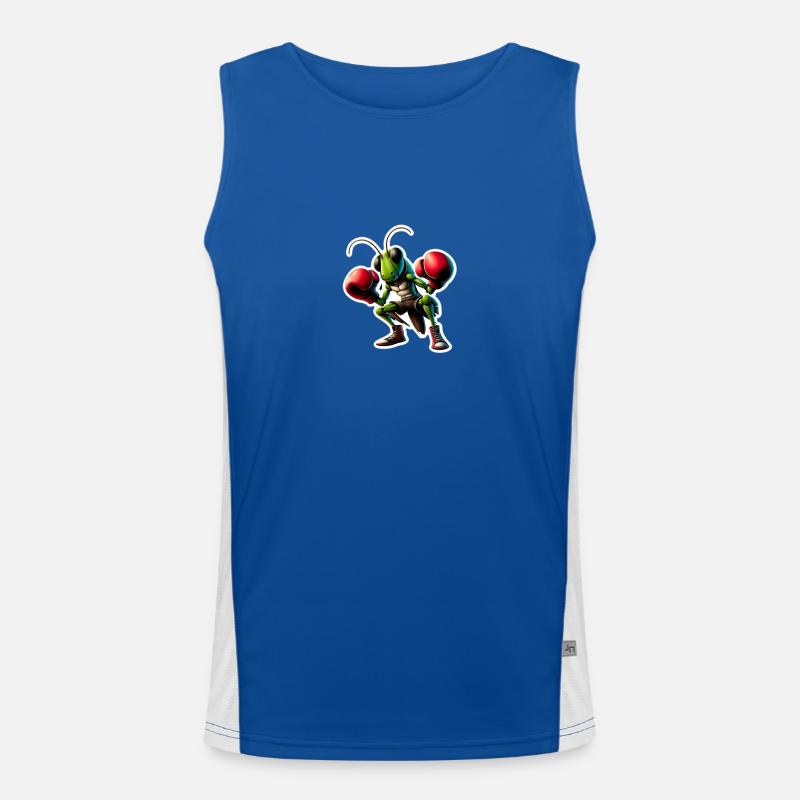 Grashüpfer sucht den Boxkampf Funktionelles Kontrast-Tank Top für Männer 