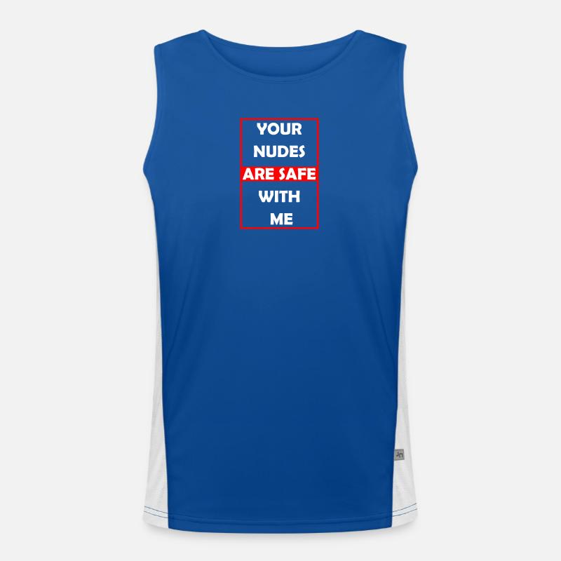 Nackte sicher bei mir Funktionelles Kontrast-Tank Top für Männer 