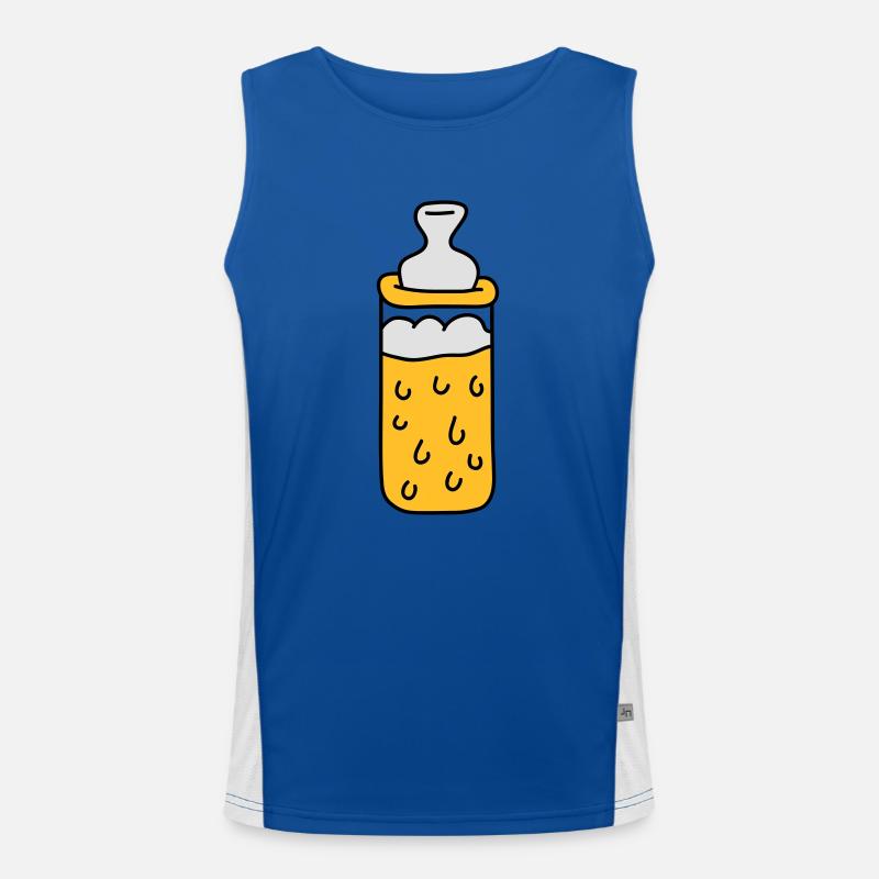 Baby Beer Bottle - Men's Functional Contrast Tank Top  - royal/white