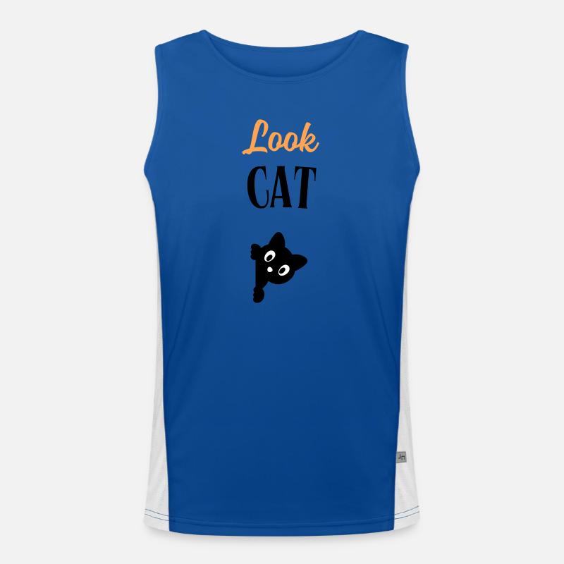 Look Cat Men's Functional Contrast Tank Top 
