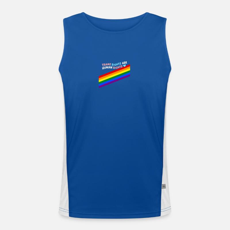 Trans Rights are Human Rights Funktionelles Kontrast-Tank Top für Männer 