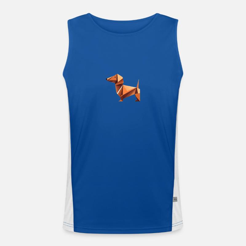dachshund Men's Functional Contrast Tank Top 