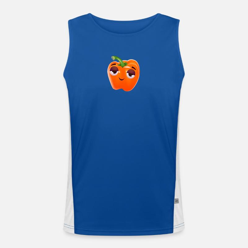 Pepperoni Sleeping Hat Morning Muffle | Comicstyle Men's Functional Contrast Tank Top 