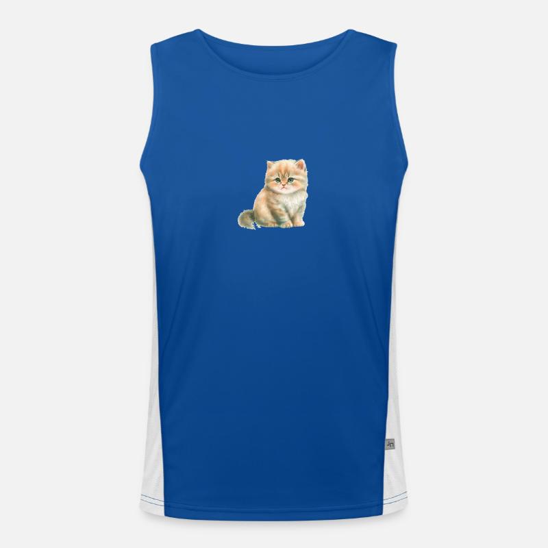 Katze Pastell Niedlich Funktionelles Kontrast-Tank Top für Männer 