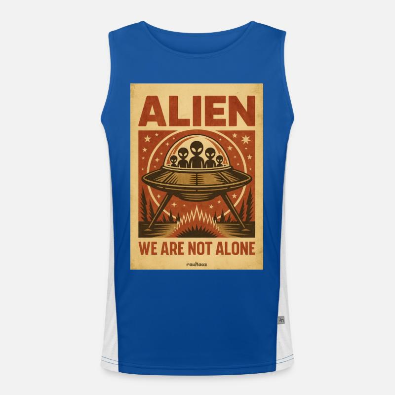 Affiche vintage OVNI Alien Débardeur respirant contrasté Homme 