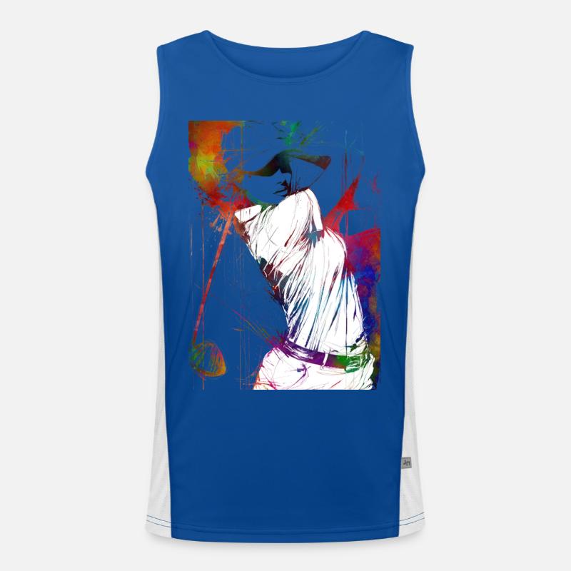Golf player #golf Men's Functional Contrast Tank Top 