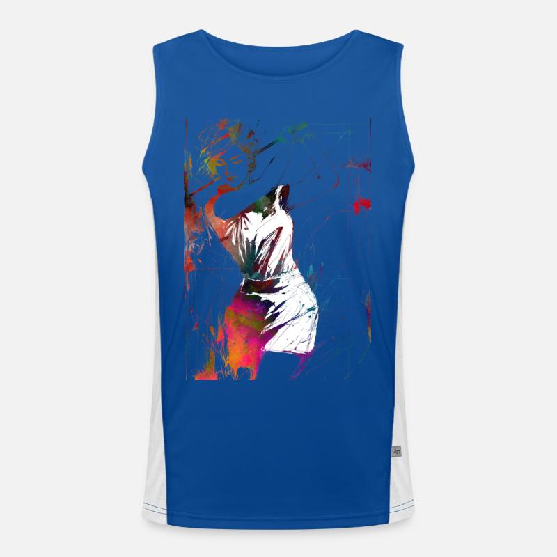 Golfspieler #golf Funktionelles Kontrast-Tank Top für Männer 
