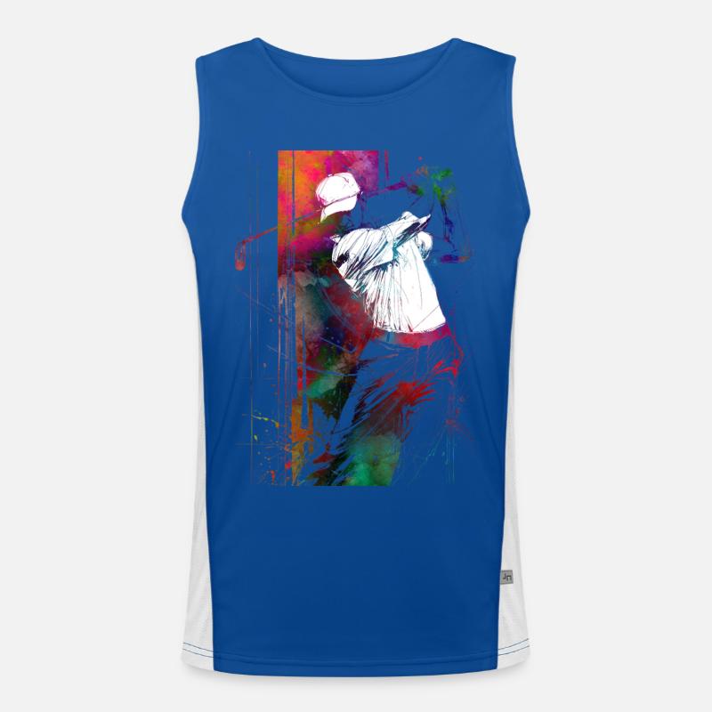 Golfspieler #golf Funktionelles Kontrast-Tank Top für Männer 