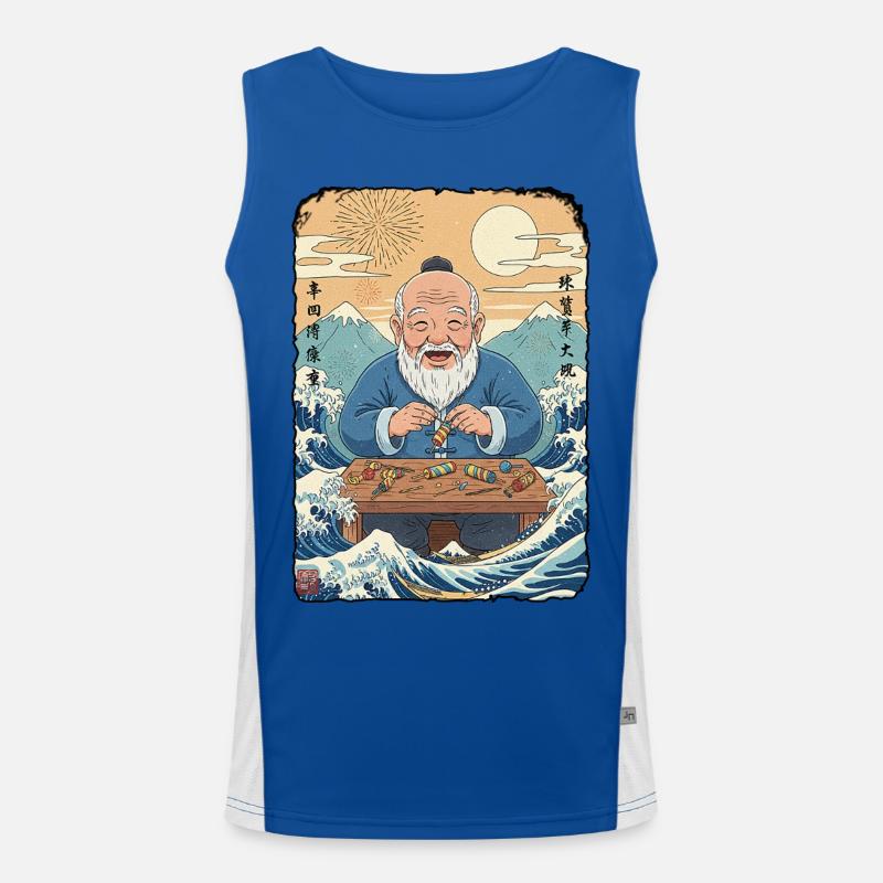 Pyro Kawaii Fireworks Men's Functional Contrast Tank Top 