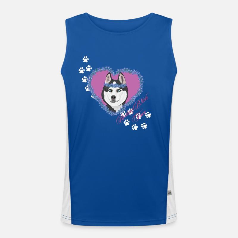 Resting B!tch Face Husky - Men's Functional Contrast Tank Top  - royal/white