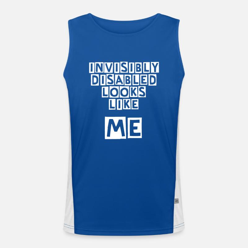Invisibly Disabled White Men's Functional Contrast Tank Top 