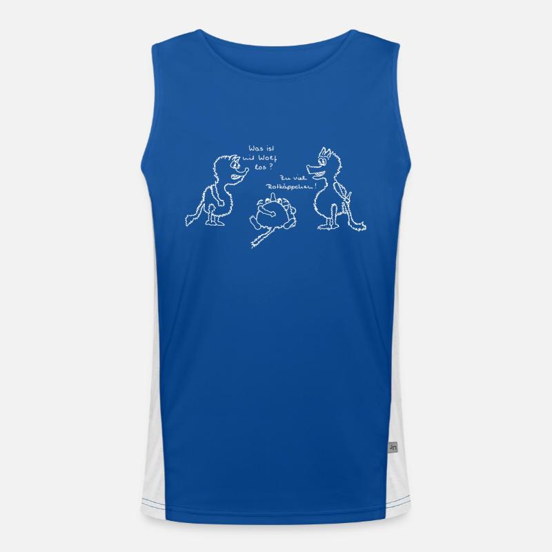 Wolf und Rotkaeppchen w Funktionelles Kontrast-Tank Top für Männer 