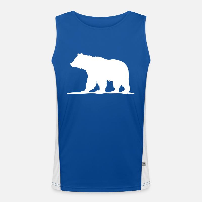Bär Funktionelles Kontrast-Tank Top für Männer 