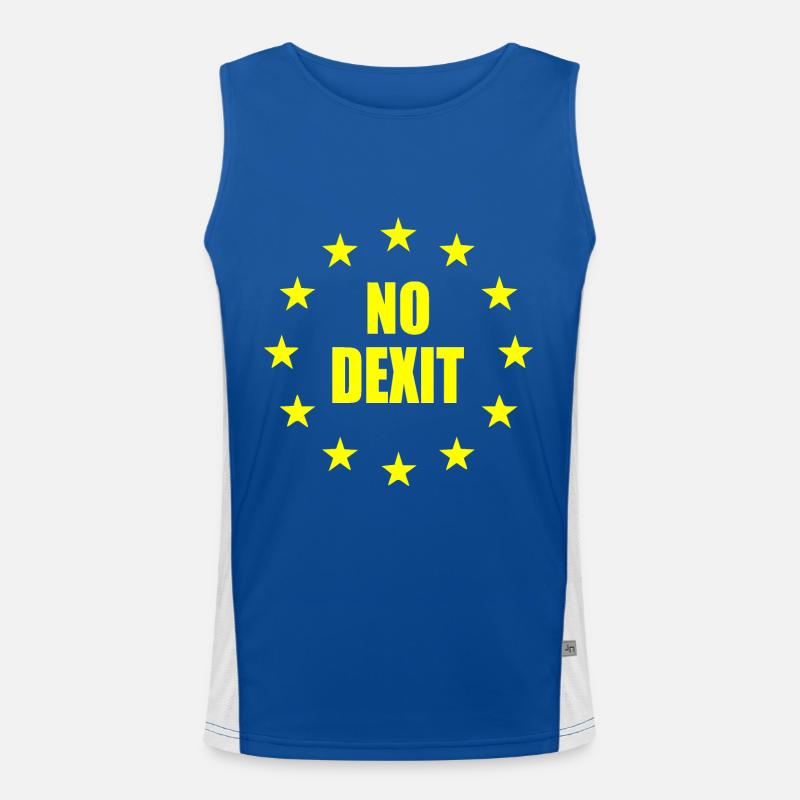No dexit - Men's Functional Contrast Tank Top  - royal/white
