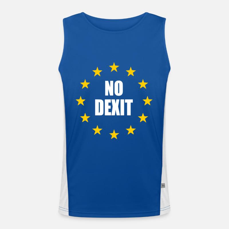 No dexit - Men's Functional Contrast Tank Top  - royal/white