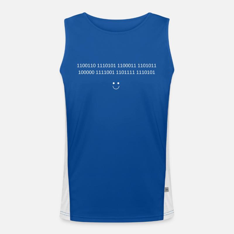 Geheimcode weiß Funktionelles Kontrast-Tank Top für Männer 