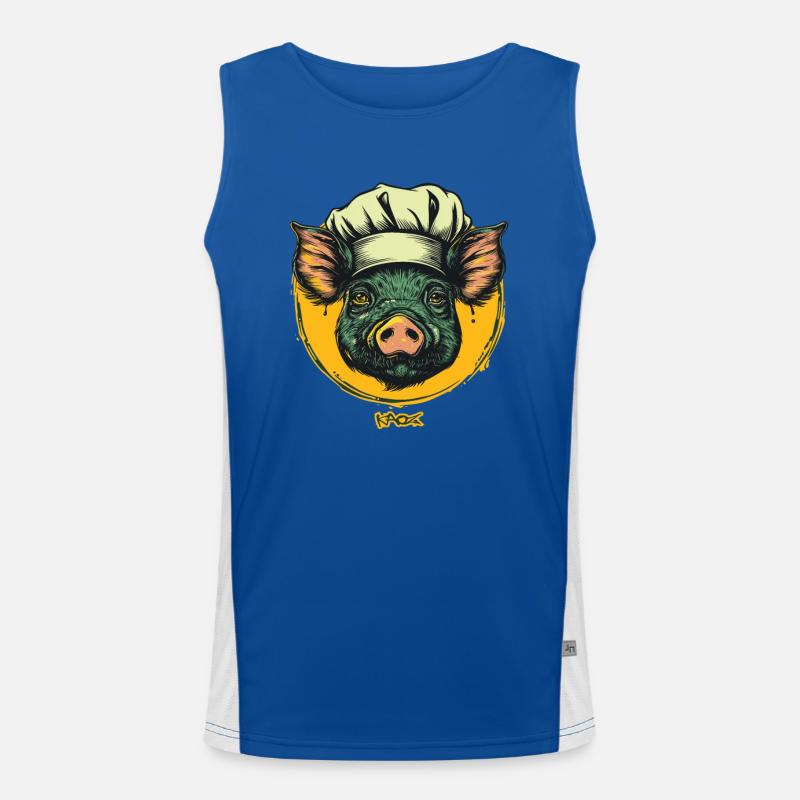 Cuisines Cuisinier Chef Cochon Débardeur respirant contrasté Homme 