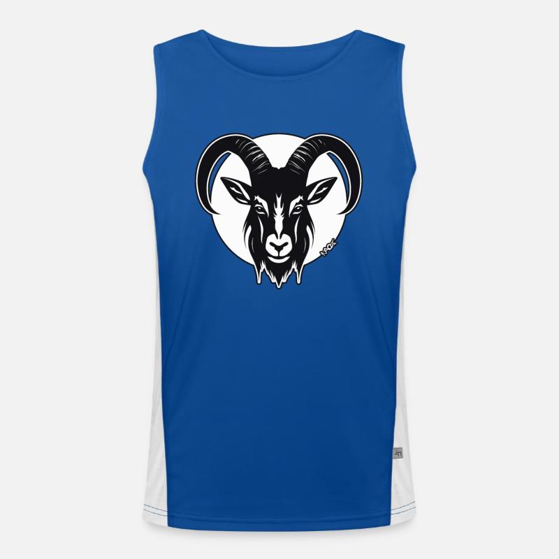 Die Schatten Ziege, ein Ziegenbock Funktionelles Kontrast-Tank Top für Männer 