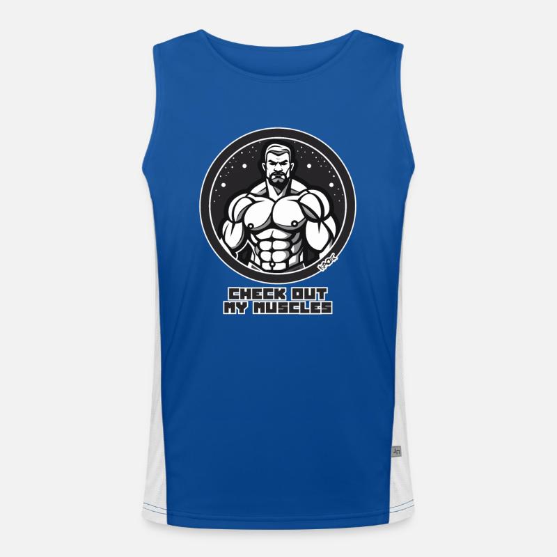 Bodybuilding Gym: Muskel-Check Funktionelles Kontrast-Tank Top für Männer 