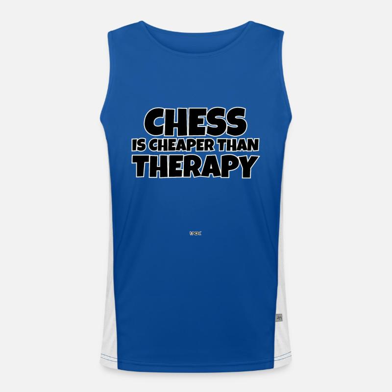 Chess is cheaper than therapy Men's Functional Contrast Tank Top 