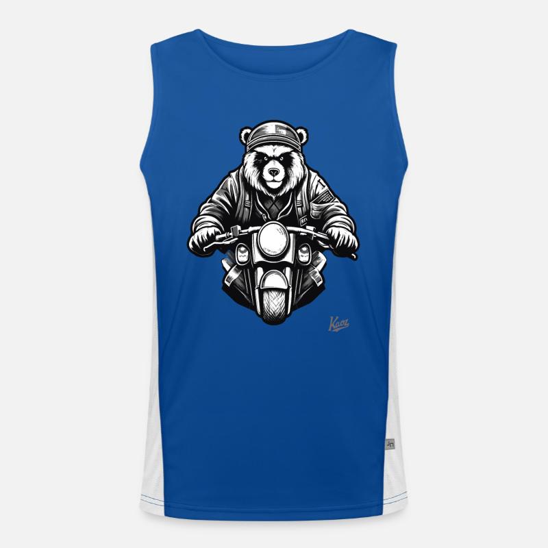 Cooler Motorrad-Biker-Bär Funktionelles Kontrast-Tank Top für Männer 