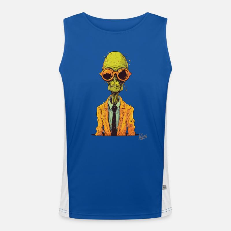 The Alien Zombie Workaholic Men's Functional Contrast Tank Top 