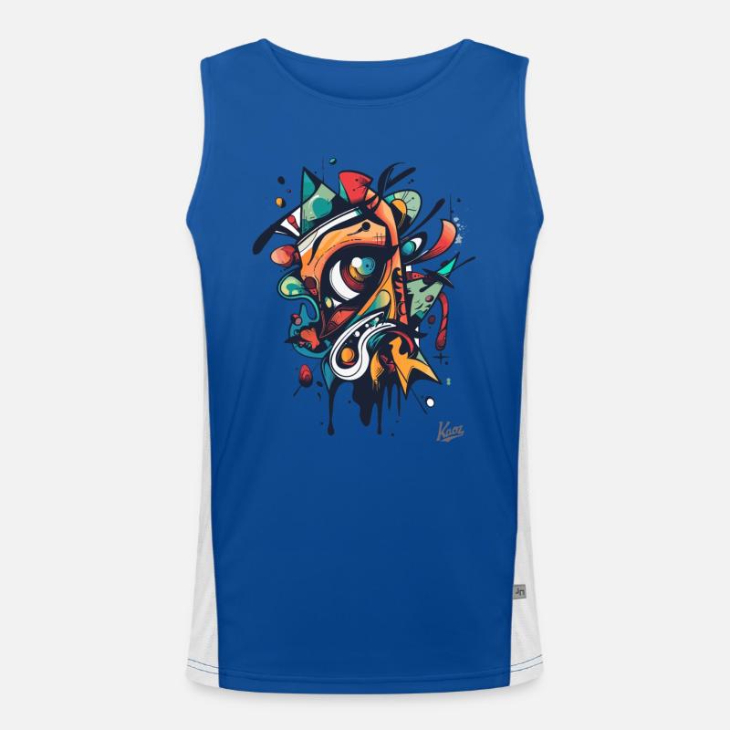 Der Abstrakte Blick der Modernen Kunst Funktionelles Kontrast-Tank Top für Männer 