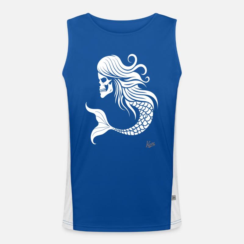 Skull Mermaid Men's Functional Contrast Tank Top 