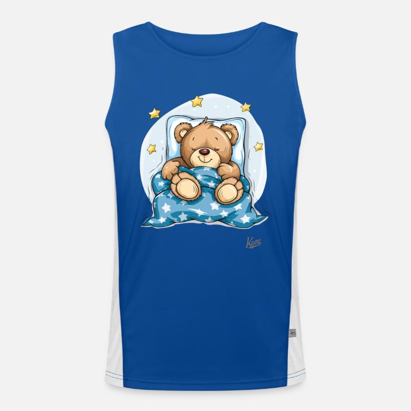 Endormi, mignon petit ours Débardeur respirant contrasté Homme 
