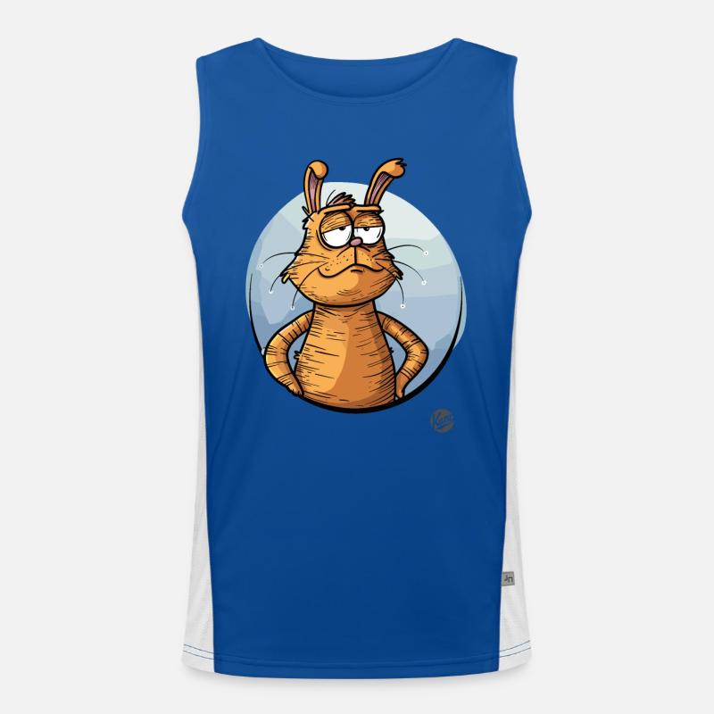 Cooler Cartoon Hase Funktionelles Kontrast-Tank Top für Männer 