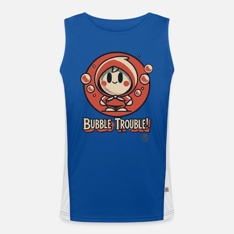 Pas de créature Kawaii mignonne bulle de savon bulle Débardeur respirant contrasté Homme 