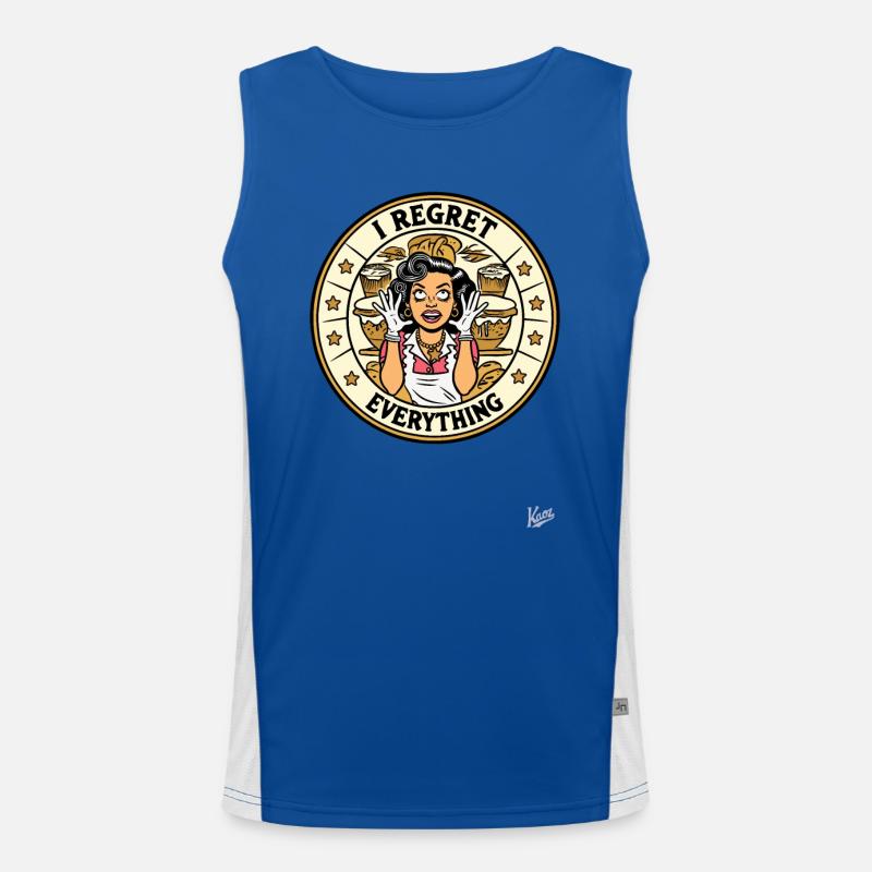 Annoyed housewife - I regret everything Men's Functional Contrast Tank Top 