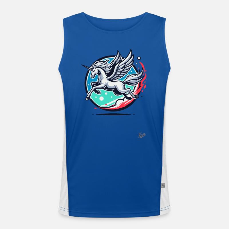Das Pegasus-Einhorn Funktionelles Kontrast-Tank Top für Männer 