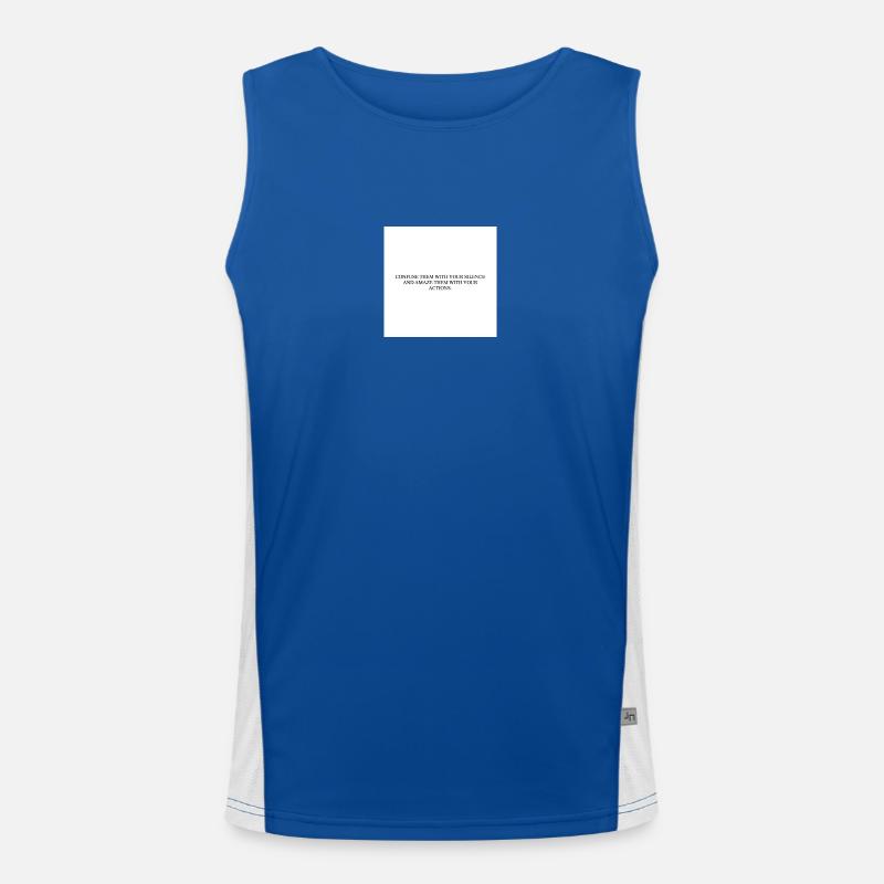CONFUSE THEM WITH YOUR SILENCE AND AMAZE THEM Funktionelles Kontrast-Tank Top für Männer 