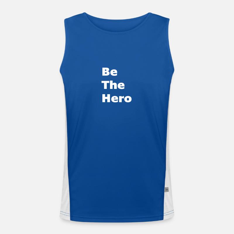 Sei der Held Funktionelles Kontrast-Tank Top für Männer 