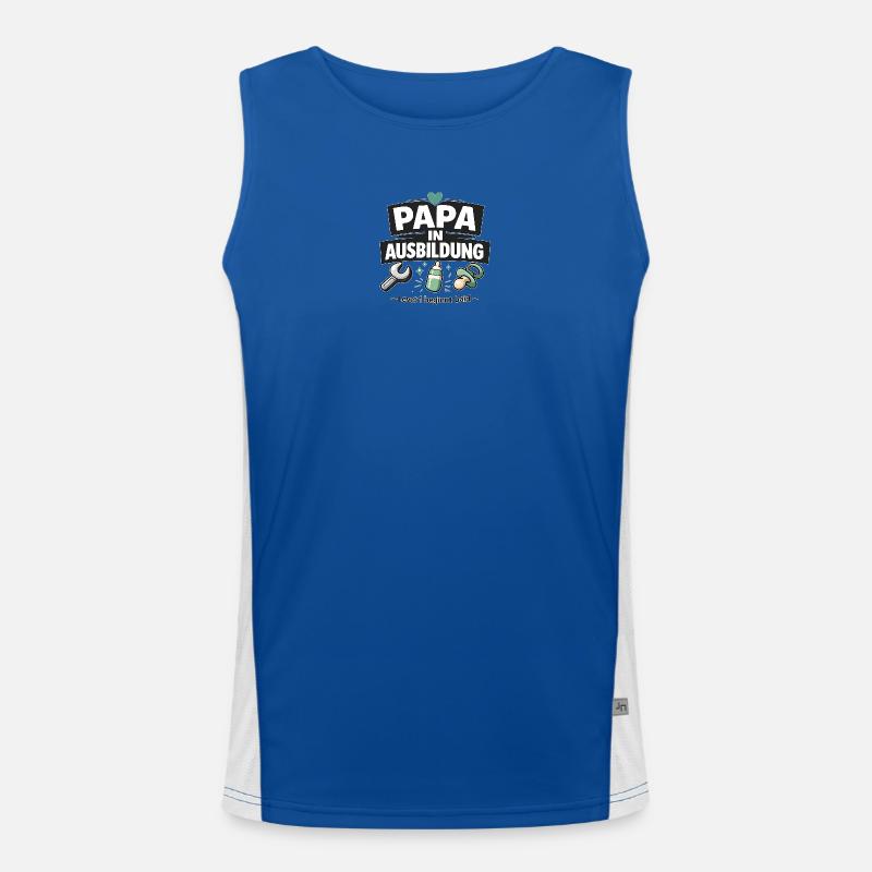 Dad in Training Level 1 - Men's Functional Contrast Tank Top - royal/white