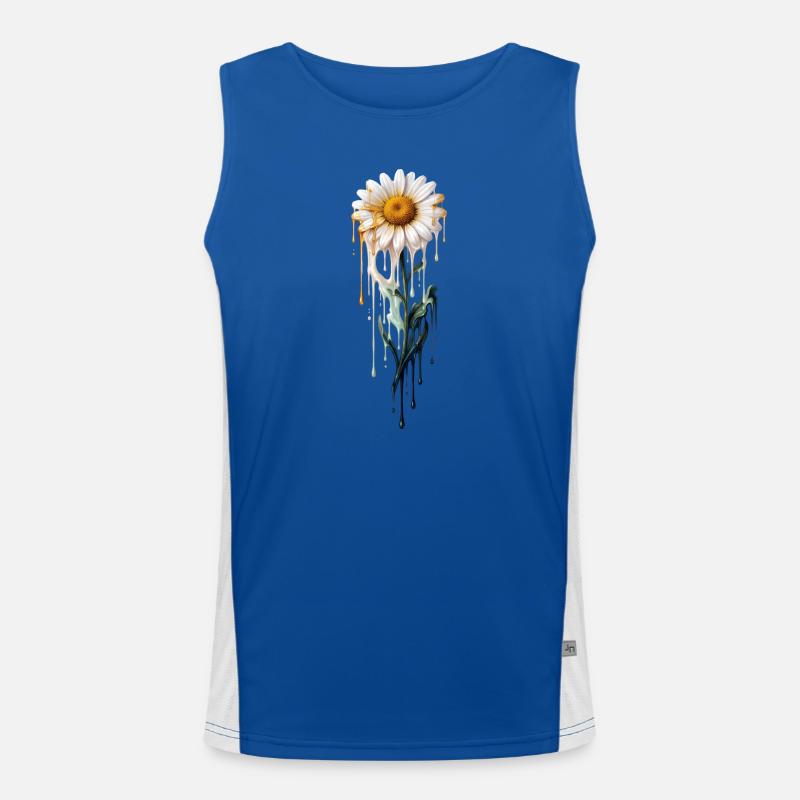 Daisy mit tropfender Farbe Funktionelles Kontrast-Tank Top für Männer 