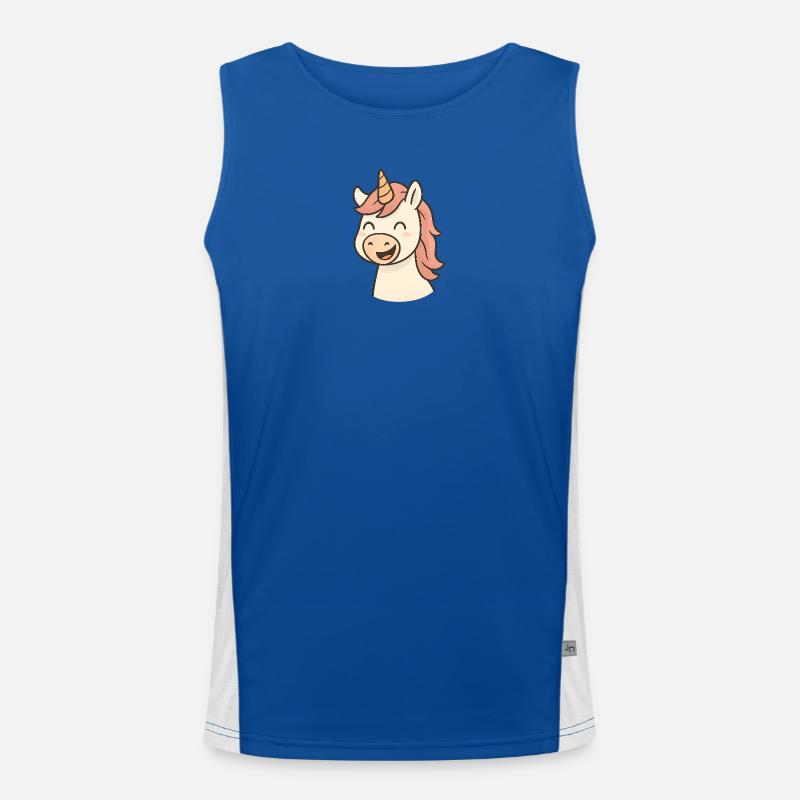 Lachendes_Einhorn Funktionelles Kontrast-Tank Top für Männer 