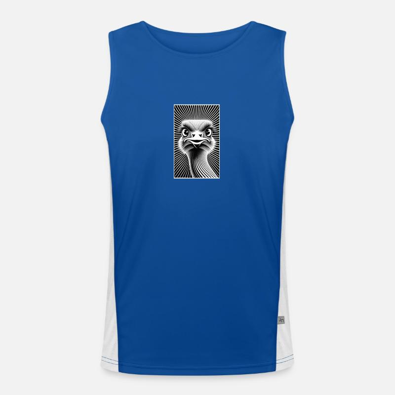 Affiche autruche design Débardeur respirant contrasté Homme 