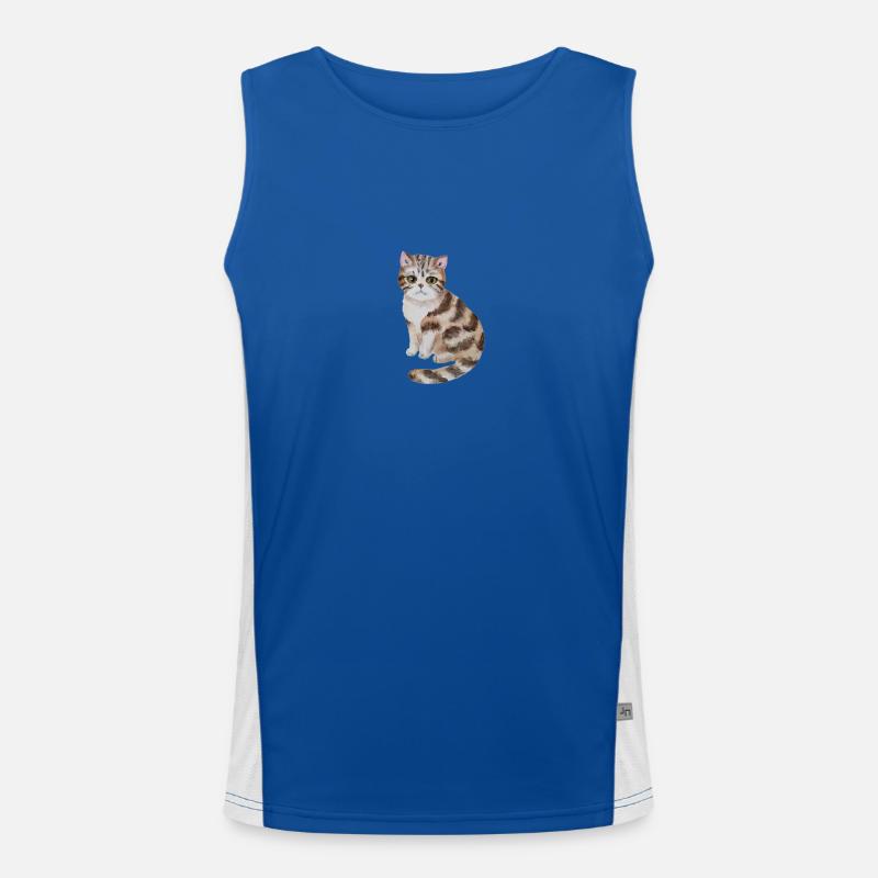 Süße Katze Funktionelles Kontrast-Tank Top für Männer 
