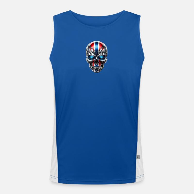 Couleurs du drapeau du Cyber Skull Débardeur respirant contrasté Homme 