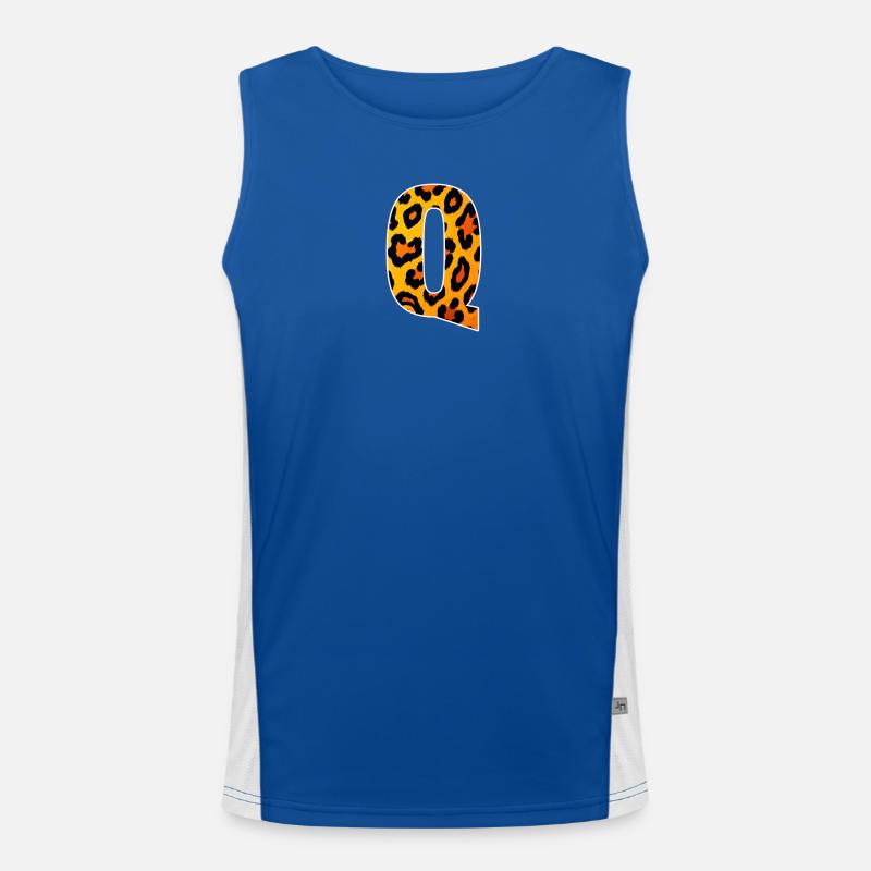 Leopard_Buchstabenmuster_-_Q Funktionelles Kontrast-Tank Top für Männer 