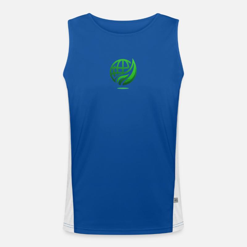 Green Power - Sustainability and Environmental Protection Men's Functional Contrast Tank Top 
