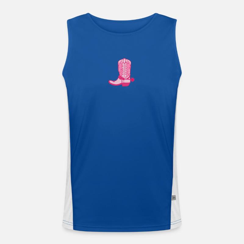 Boot 2 - Men's Functional Contrast Tank Top  - royal/white