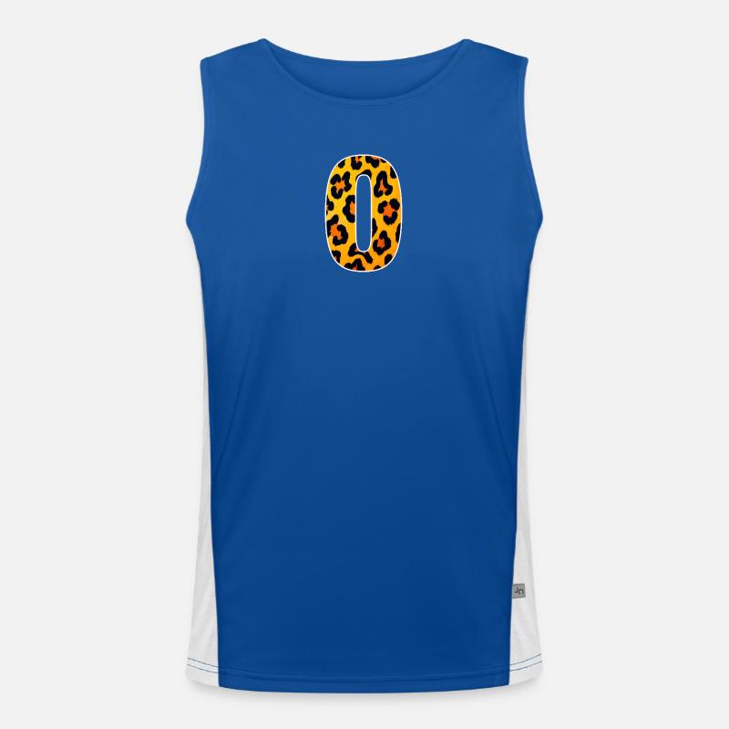 Leopard Zero Print - Men's Functional Contrast Tank Top  - royal/white