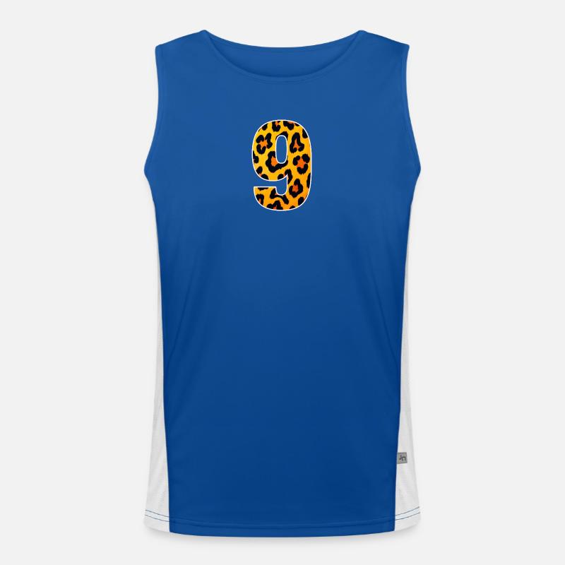 Leopard 9 Sun Print Men's Functional Contrast Tank Top 