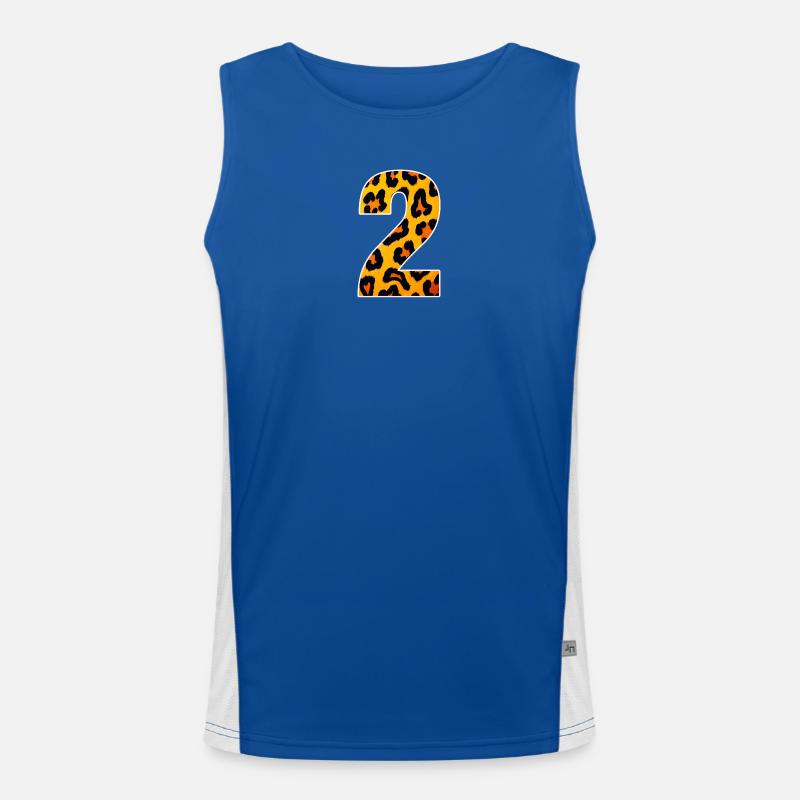Leopard Neon Animal Print Men's Functional Contrast Tank Top 